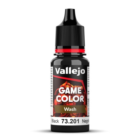 GAME COLOR WASH NEGRO 18ML.