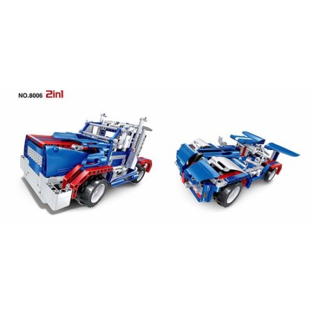 RC 2 EN 1 CAMION Y COCHE 455 PIEZAS